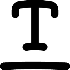 Underline Text 3 Icon from Flex Solid Set