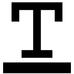 Underline Text 3 Icon from Sharp Remix Set