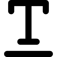 Underline Text 3 Icon from Core Solid Set