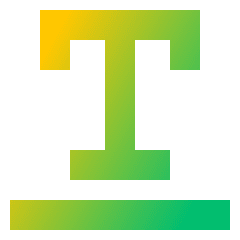 Underline Text 3 Icon from Sharp Gradient Set