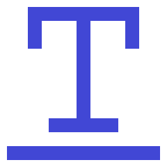 Underline Text 3 Icon from Sharp Duo Set