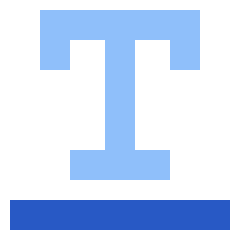 Underline Text 3 Icon from Sharp Flat Set
