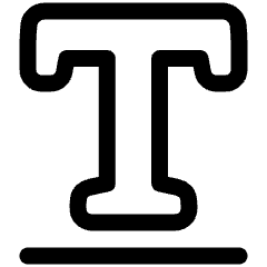 Underline Text 3 Icon from Plump Line Set