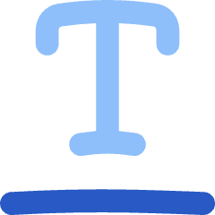 Underline Text 3 Icon from Flex Flat Set