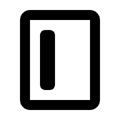 Vertical Align Left Icon from Rounded Line - Streamline Material Set
