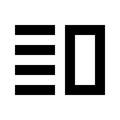 Vertical Split Icon from Sharp Line - Material Pro Set