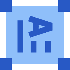 Vertical Text Box Icon from Sharp Flat Set
