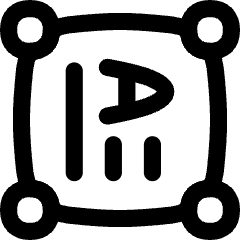 Vertical Text Box Icon from Flex Line Set