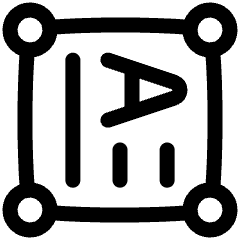 Vertical Text Box Icon from Plump Line Set