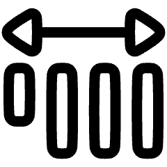 Vertical Text Spacing Icon from Plump Line Set