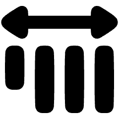 Vertical Text Spacing Icon from Plump Solid Set