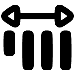 Vertical Text Spacing Icon from Plump Remix Set