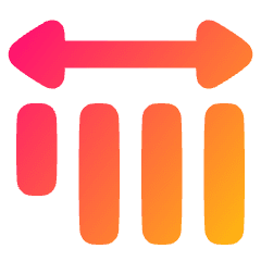 Vertical Text Spacing Icon from Plump Gradient Set