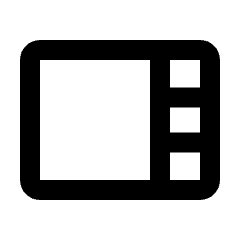 View Sidebar Icon from Rounded Line - Streamline Material Set