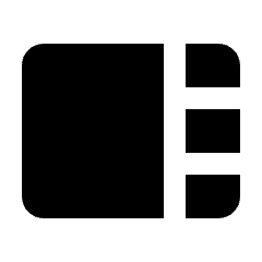 View Sidebar Fill Icon from Rounded Fill - Streamline Material Set