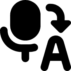 Voice Typing Word Convert Icon from Core Solid Set