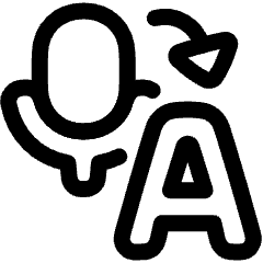 Voice Typing Word Convert Icon from Plump Line Set