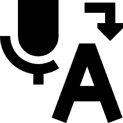 Voice Typing Word Convert Icon from Sharp Solid Set