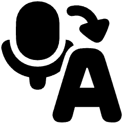 Voice Typing Word Convert Icon from Plump Solid Set