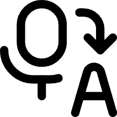 Voice Typing Word Convert Icon from Core Line Set