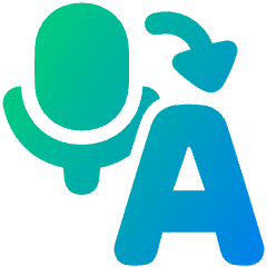 Voice Typing Word Convert Icon from Plump Gradient Set