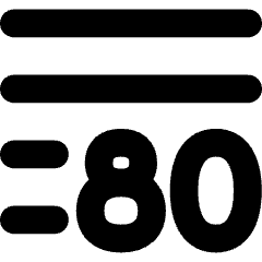 Word Count Icon from Flex Solid Set