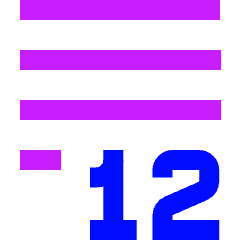 Word Count Icon from Sharp Neon Set