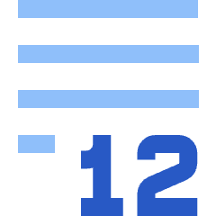 Word Count Icon from Sharp Flat Set