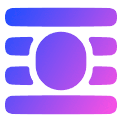Word Wrap Around Object Icon from Plump Gradient Set