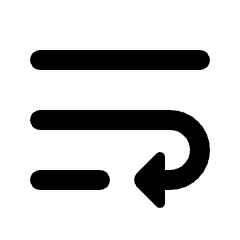 Wrap Text Icon from Rounded Line - Streamline Material Set