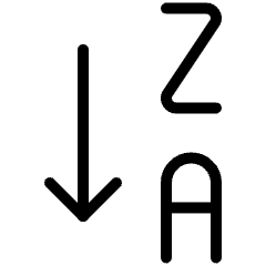 Arrange Letter Descending Icon from Ultimate Light Set
