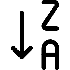 Arrange Letter Descending Icon from Ultimate Regular Set