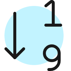 Arrange Number Icon from Ultimate Colors Set