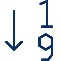 Arrange Number Icon from Cyber Duotone Set