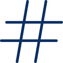 Hash Icon from Cyber Duotone Set