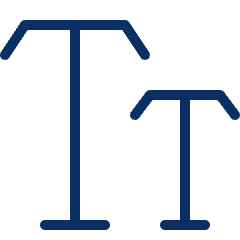 Small Caps Icon from Cyber Line Set