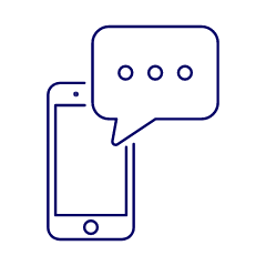 Phone Message Illustration from UX Line Set