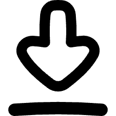 Arrow Outline Download Icon from Flex Remix Set