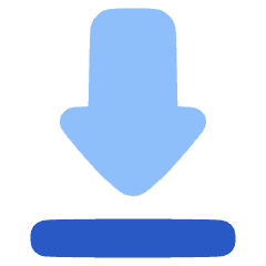 Arrow Outline Download Icon from Plump Flat Set