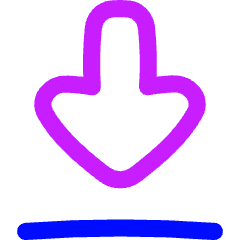 Arrow Outline Download Icon from Flex Neon Set