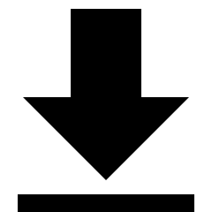 Arrow Outline Download Icon from Sharp Solid Set