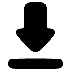 Arrow Outline Download Icon from Plump Solid Set