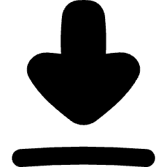 Arrow Outline Download Icon from Flex Solid Set