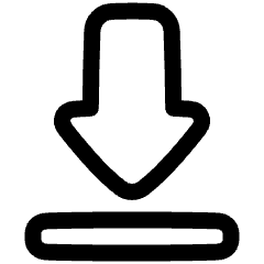 Arrow Outline Download Icon from Plump Line Set