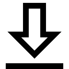 Arrow Outline Download Icon from Sharp Line Set