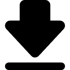 Arrow Outline Download Icon from Core Solid Set