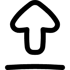 Arrow Outline Upload Icon from Flex Line Set