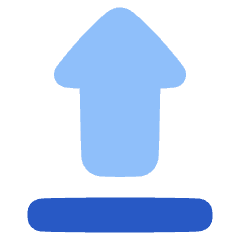 Arrow Outline Upload Icon from Plump Flat Set