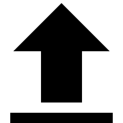 Arrow Outline Upload Icon from Sharp Solid Set