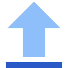 Arrow Outline Upload Icon from Sharp Flat Set